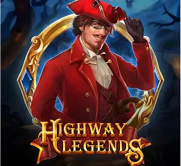 Highway Legends slot game with adventurer in red coat