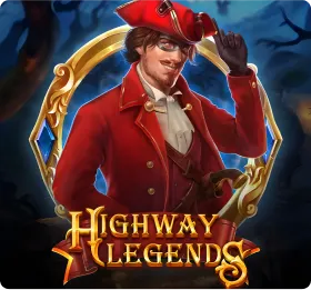 Highway Legends slot with adventurer in red coat